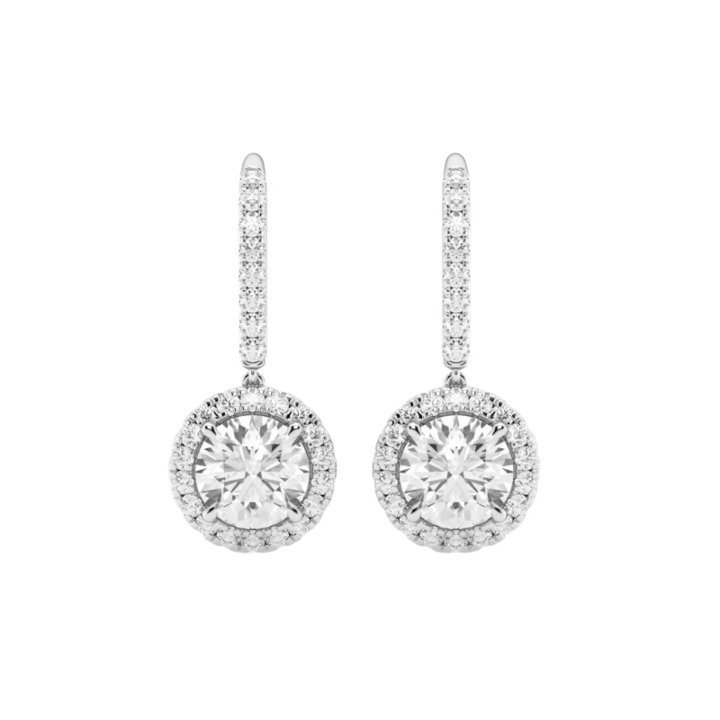 СЕРЬГИ NO NAME DIAMOND 2.01 - 2.05 CT E/VVS2 EARRINGS (GIA) NN2.01-2.05CT