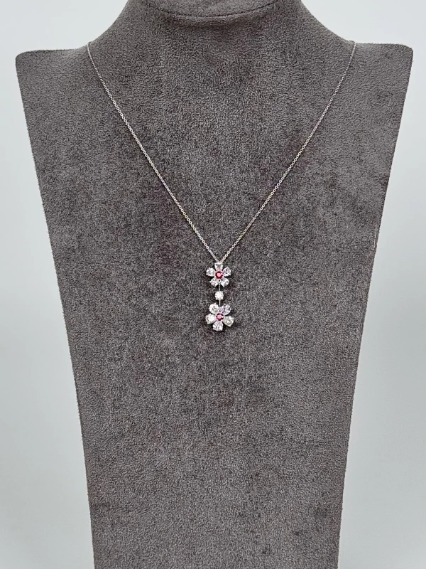 Graff DOUBLE FLOWER DIAMOND & RUBY SET GE/GD 3