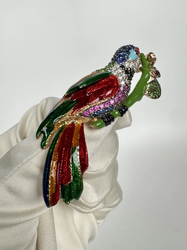 RalfDiamonds PARROT BROOCH RFD556 4