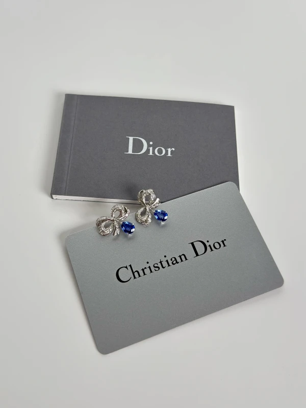 Dior WHITE GOLD DIAMOND & SAPPHIRE CAPRICE EARRINGS JCPC93032 4