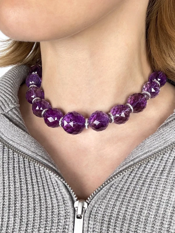 Adler AMETHYST AND DIAMONDS NECKLACE AN28 2