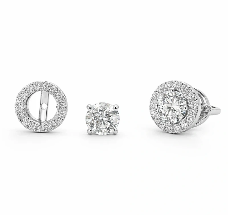 DIAMOND EARRINGS 0.50 CT F/VVS2 — 0.50 CT F/VVS2