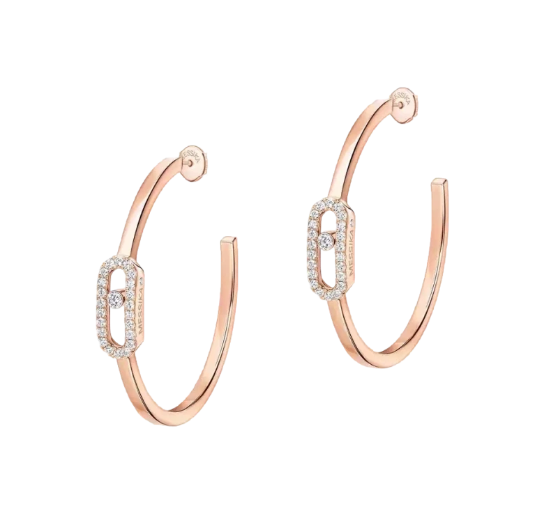 Créoles Move Uno PM Boucles d'oreilles Diamant Or Blanc