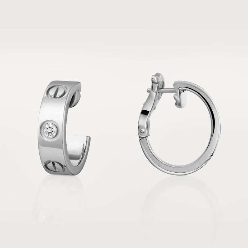 Cartier LOVE EARRINGS, 2 DIAMONDS B8022800 2