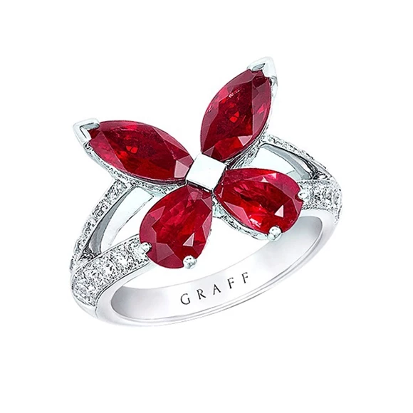 CLASSIC BUTTERFLY RUBY RING