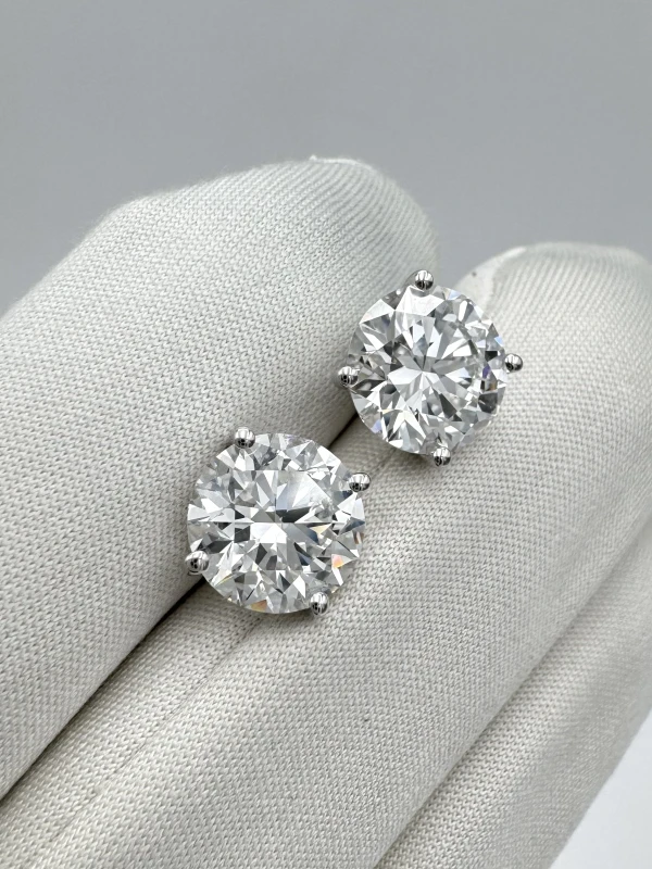 Earrings without a brand СЕРЬГИ-ПУСЕТЫ С БРИЛЛИАНТАМИ 3.01-3.01 CT D-E/VS1 (GIA) EXEXEX NN3.01-3.01D-E 3