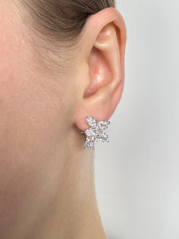 Harry Winston WINSTON CLUSTER DIAMOND EARRINGS, MEDIUM EADPCL075WC 2