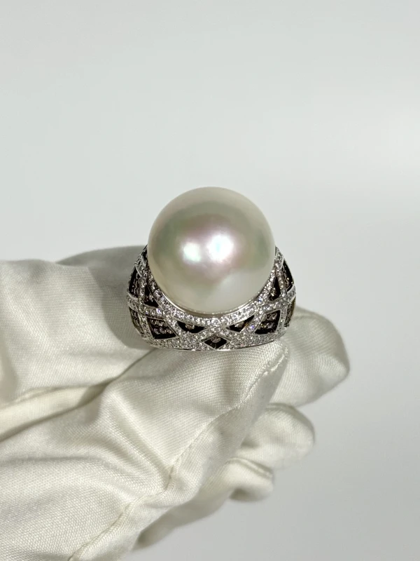 No name С БРИЛЛИАНТАМИ 18,3мм И ЖЕМЧУГОМ Jewelry 3