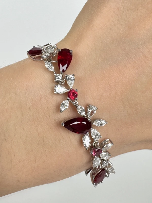 DeRosa RUBY 15.24 CT PIGEON BLOOD BRACELET (SIZE 17) B165122 4