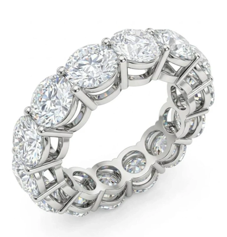 ROUND DIAMOND ETERNITY RING 4.97 CT (GIA)