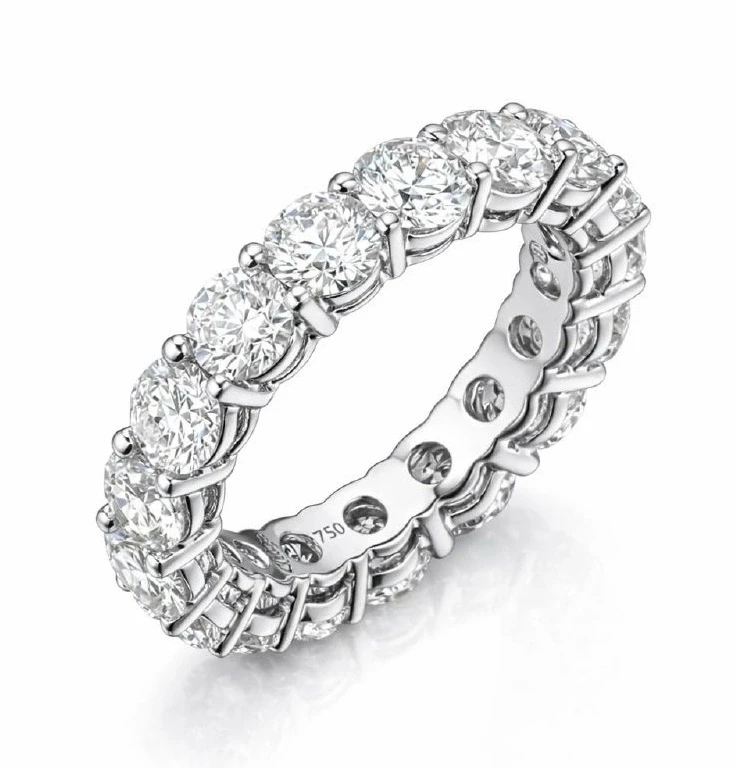ROUND DIAMOND ETERNITY RING 3.42 CT