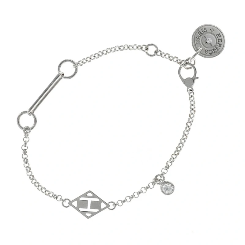 HERMES GAMBADE DIAMOND AND GOLD BRACELET