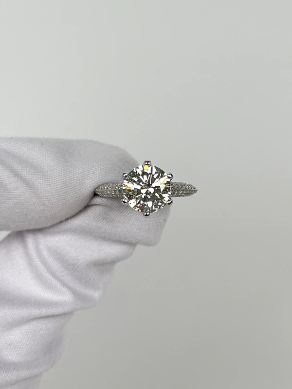 No name ROUND DIAMOND RING 3.58 CT H/SI2 (HRD) NNR3.58CTH/SI2 2