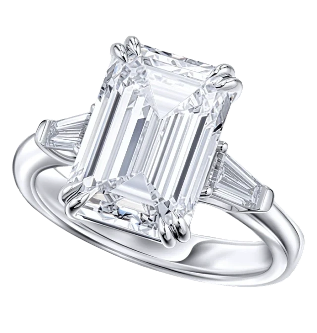 EMERALD DIAMOND 5.02 CT J/VS2 RING (GIA)