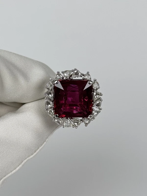RalfDiamonds TOURMALINE 18.47 CT & DIAMOND RING RD18.47CT 2