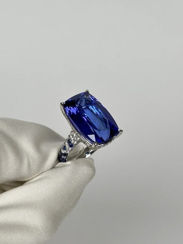VERDI JEWELLERY КОЛЬЦО С ТАНЗАНИТОМ 21.67 CT A16D 3