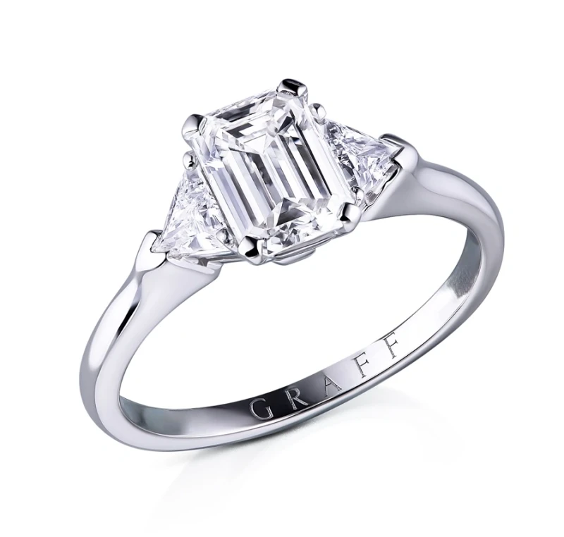 GRAFF EMERALD DIAMOND 1.51 CT E/VS1 RING (SIZE 49) GIA RGR151 1