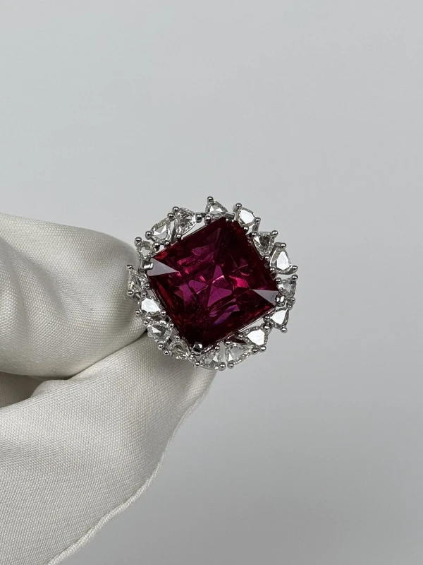 RalfDiamonds TOURMALINE 18.47 CT & DIAMOND RING RD18.47CT 3
