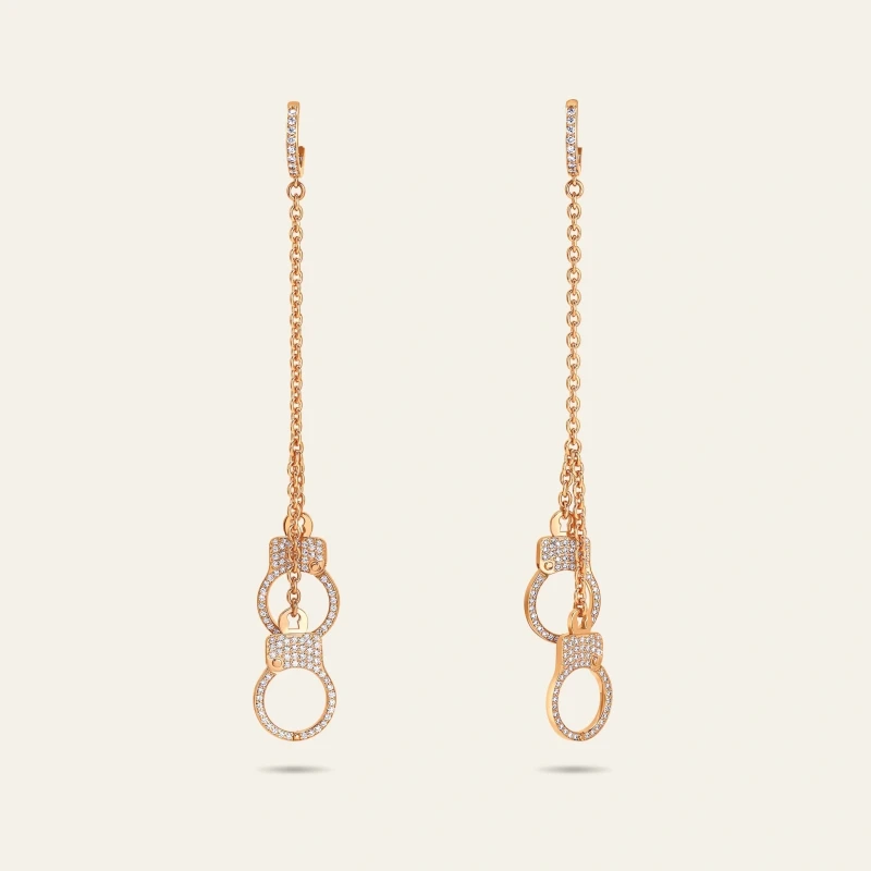 Jacob & Co Love Lockdown Hanging Diamond Earrings 92460098 2