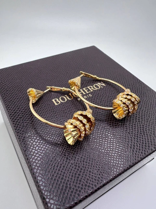Boucheron FROU FROU YELLOW GOLD DIAMONDS EARRINGS BOUCHERON 3