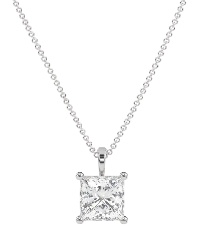 PRINCESS 1.01 CT G/SI1 DIAMOND PENDANT (GIA)