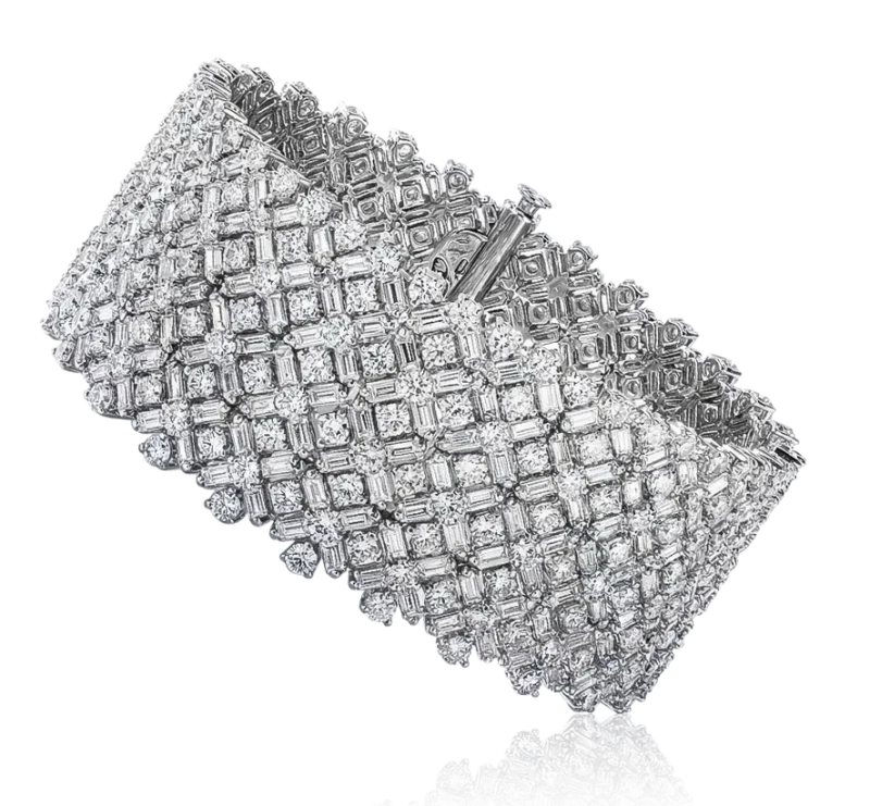 BAGUETTE & ROUND DIAMOND 50.03 CT BRACELET