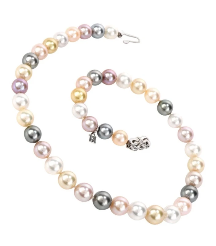 MULTICOLORED SOUTH SEA PEARL 9.33 - 11.46 MM NECKLACE