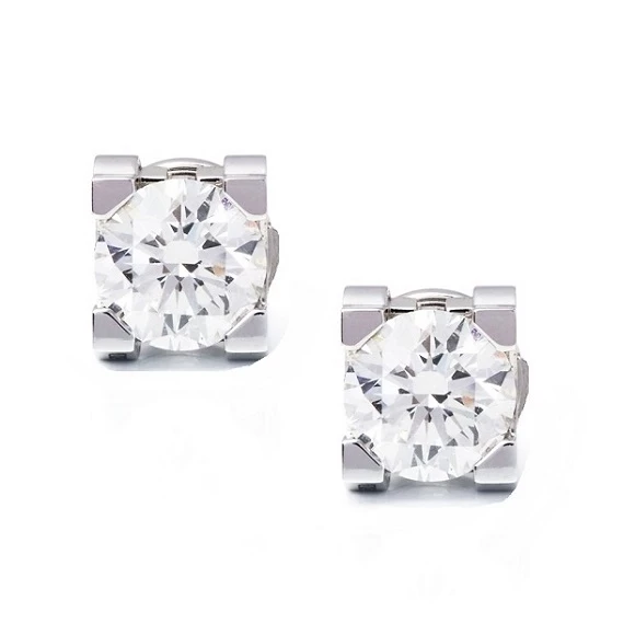 Earrings without a brand С БРИЛЛИАНТАМИ 0.60 CT F/VVS2 - 0.60 CT F/VVS2  0.60 CT F/VVS2 - 0.60 CT F/VVS2 