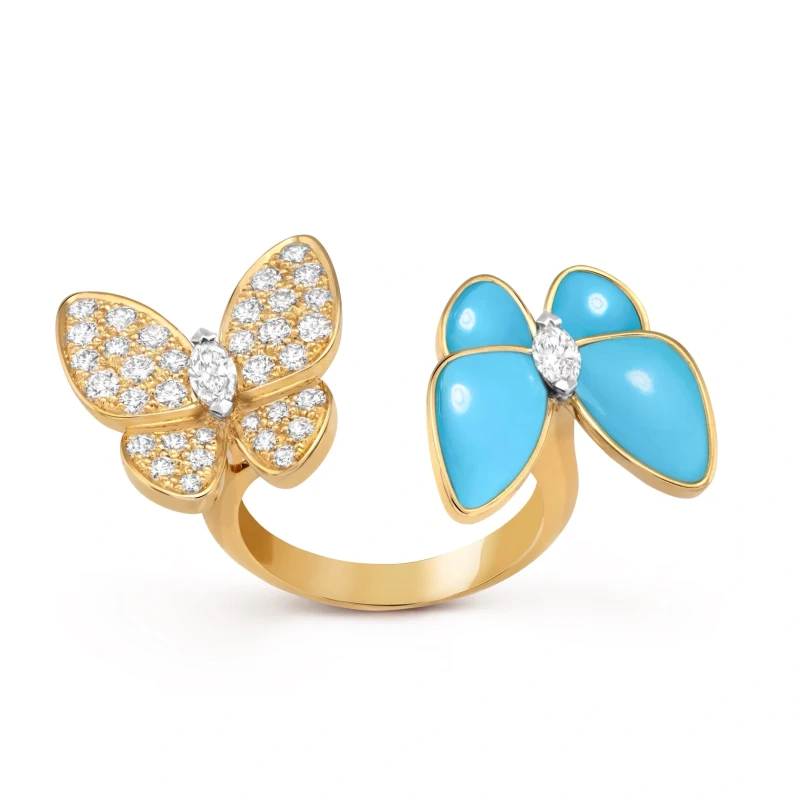Van Cleef & Arpels Two Butterfly Between the Finger ring (SIZE 51) VCARP7UZ51 2