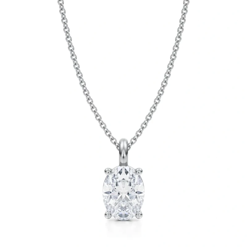 OVAL DIAMOND 1.50 CT F/VVS2 PENDANT (HRD)