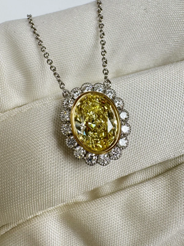 Tiffany & Co ENCHANT OVAL DIAMOND 1.72 CT FANCY YELLOW/VVS2 PENDANT 44623701 3