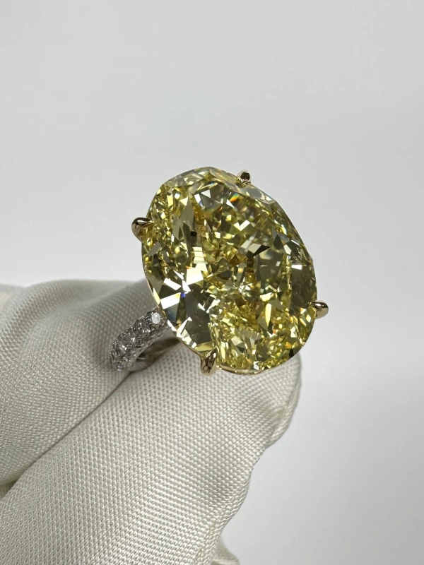 Earrings without a brand OVAL DIAMOND 10.17 CT FANCY YELLOW/VS2 RING (GIA) NN10.17CT FY/VS2 3