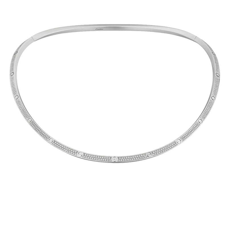 LOVE torque necklace, paved (SIZE 31)