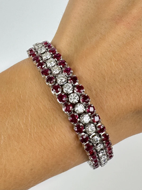 RalfDiamonds RUBY 15.47 CT & DIAMONDS 5.40 CT BRACELET RFD15.47CT 4