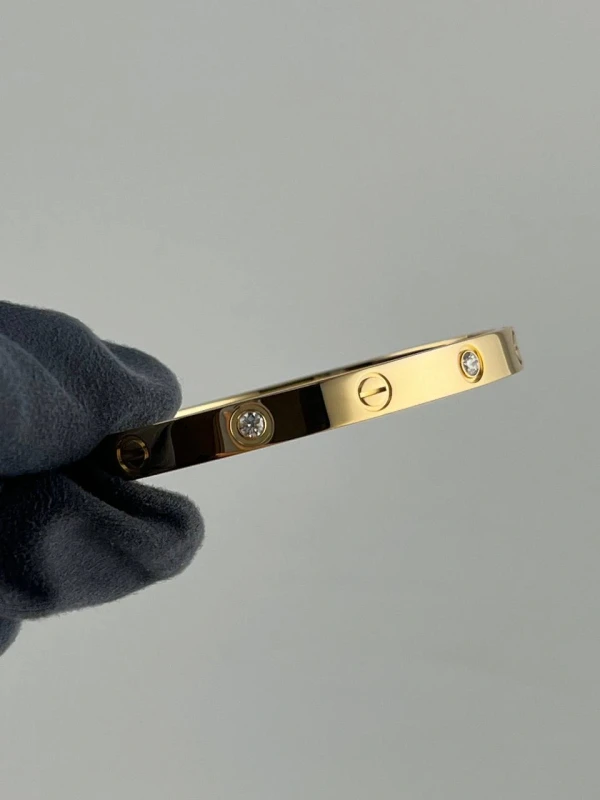 Cartier LOVE BRACELET, 4 DIAMONDS, YELLOW GOLD (SIZE 17) B6035917 4