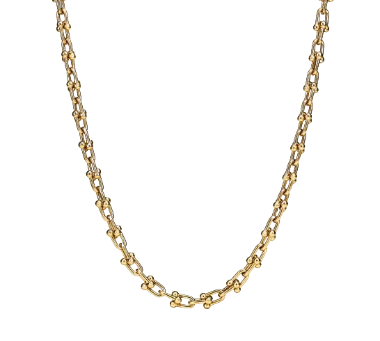 Tiffany HardWear Micro Link Necklace in Yellow Gold