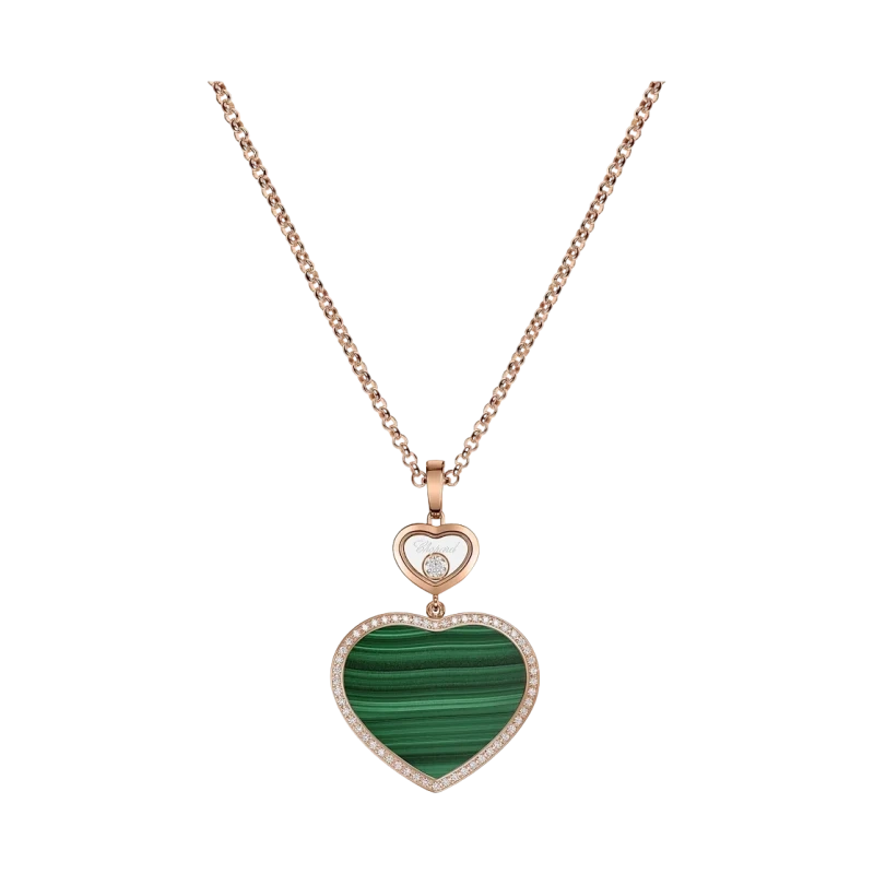 HAPPY HEARTS MALACHITE PENDANT