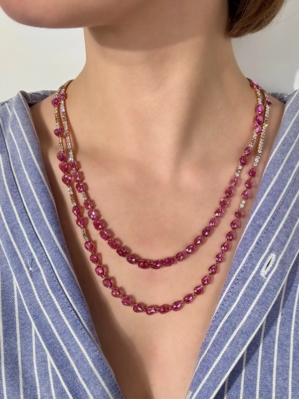 Crivelli PINK SAPPHIRE&DIAMOND SAUTOIR crSautoir 2