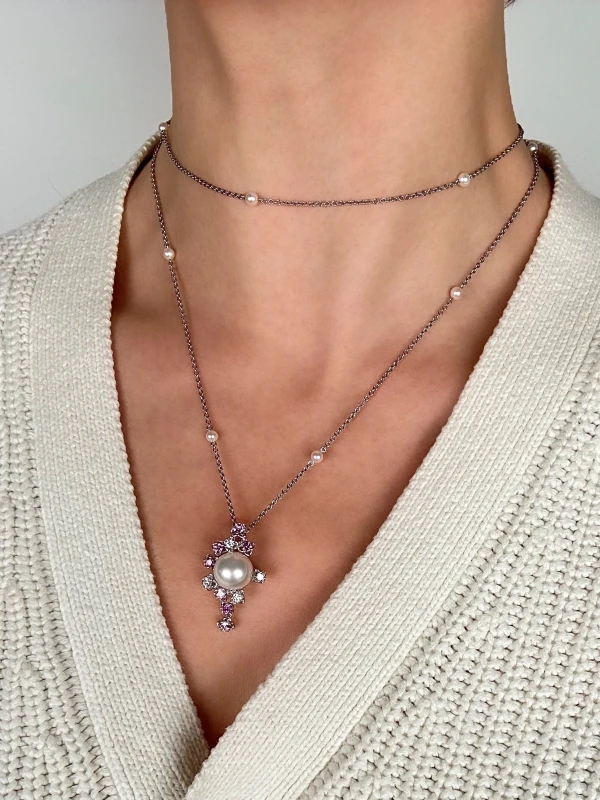 Мikimoto  PEARL DIAMOND & SAPPHIRE SET PEH7030NSW/PPH7129NSW 3