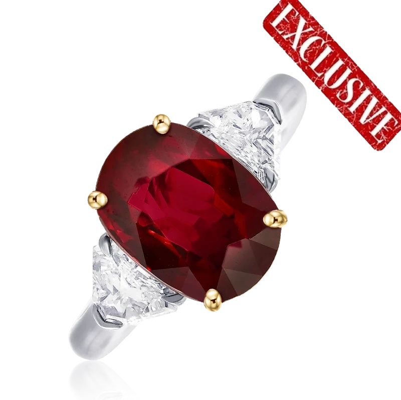 MOZAMBIQUE RUBY 8.03 CT PIGEON BLOOD RING (No hited)