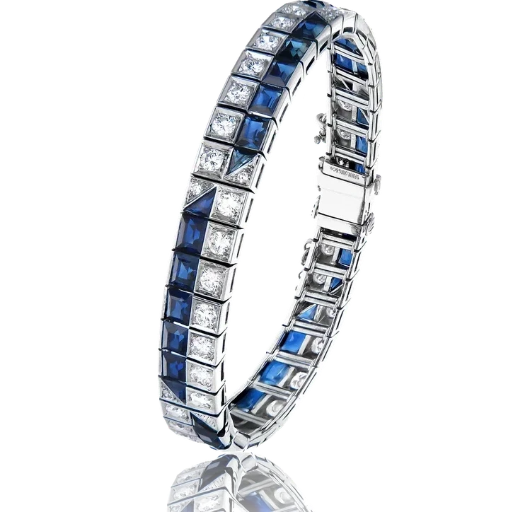 SAPPHIRE 15.65 CT & DIAMOND 4.25 CT BRACELET