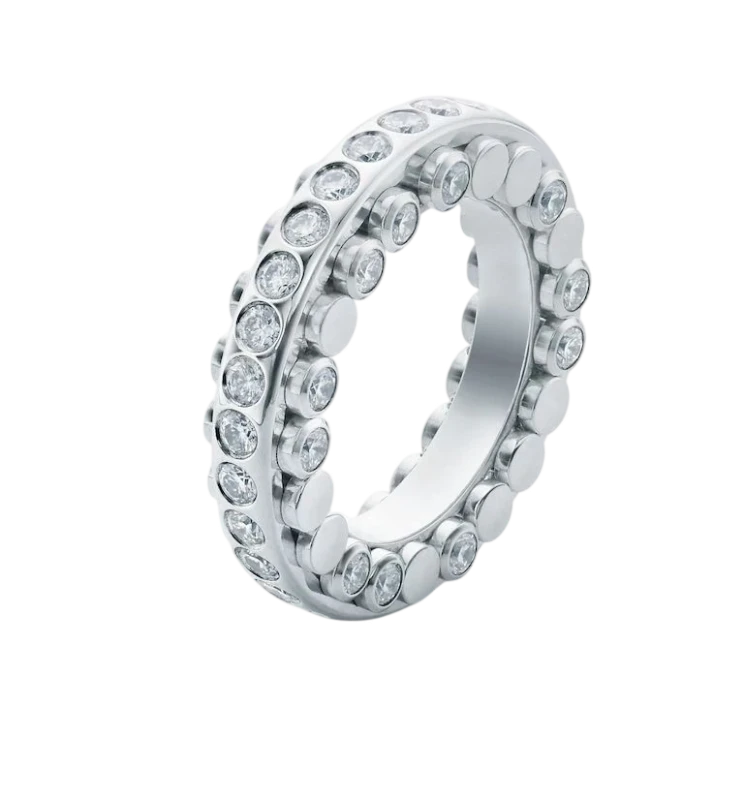 DIZZLER RING IN WHITE GOLD (SIZE 55)