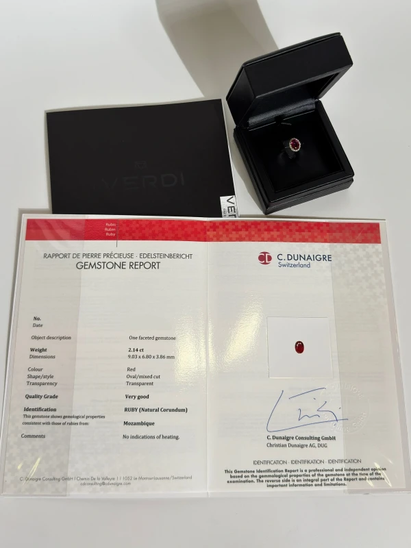 VERDI JEWELLERY КОЛЬЦО С РУБИНОМ 2.14 CT A32E 4