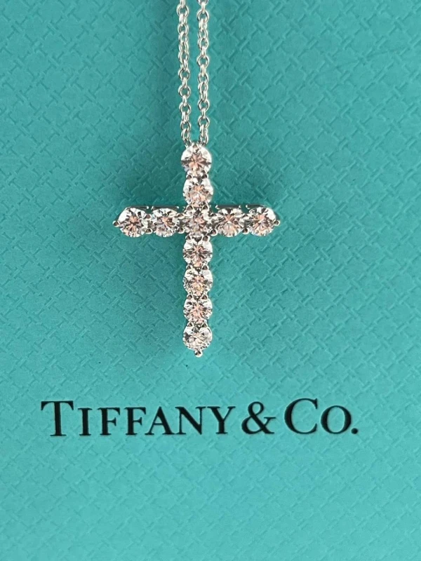 Tiffany & Co DIAMOND 0.77 CT CROSS PENDANT MEDIUM MODEL 22660837 3