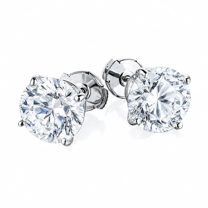 ROUND DIAMOND 1.50-1.50 CT H/VS1 EARRINGS (GIA)