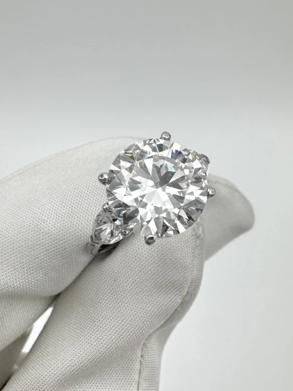 Earrings without a brand ROUND DIAMOND 5.01 CT F/VS2 RING (GIA) EXEXEX nn5.01ct F/VS2 4