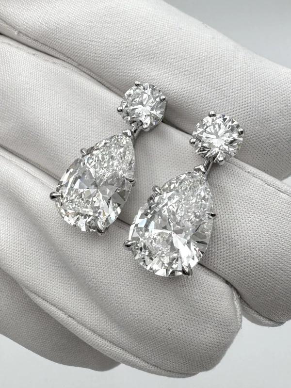 No name PEAR DIAMOND 6.14-6.37 CT G/VS1 EARRINGS (GIA) NN6.14-6.37 CT G/VS1 8