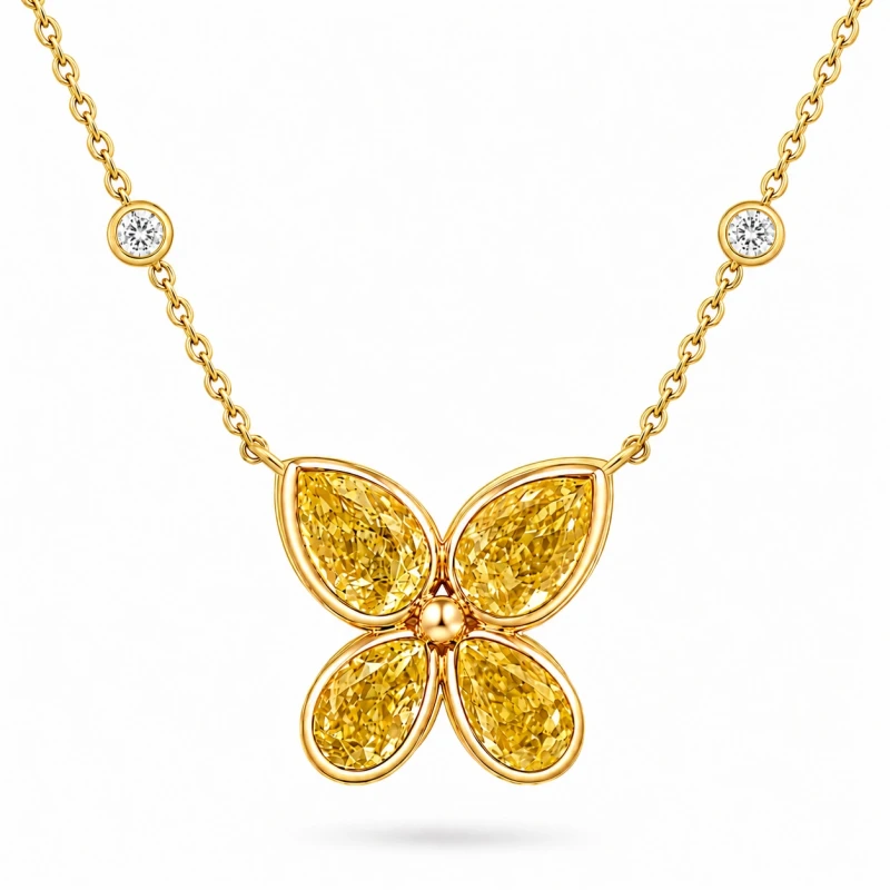 Diamondt Butterfly Pendant
