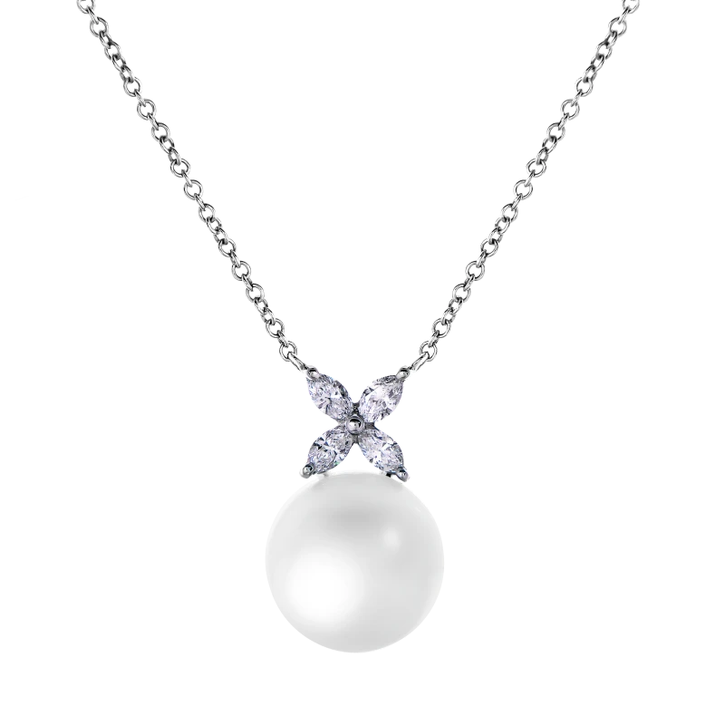Victoria Pearl and Diamond Pendant