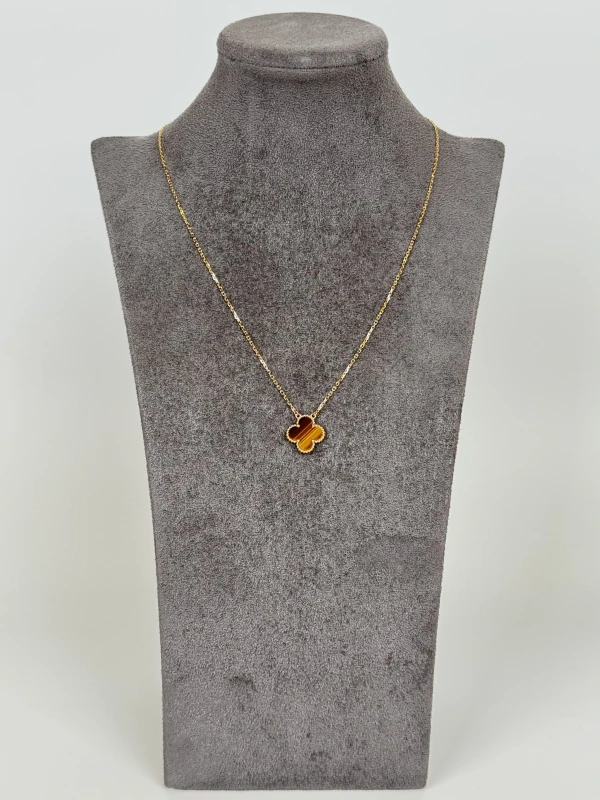 Van Cleef & Arpels. VINTAGE ALHAMBRA PENDANT, TIGER EYE VCARD38600 2